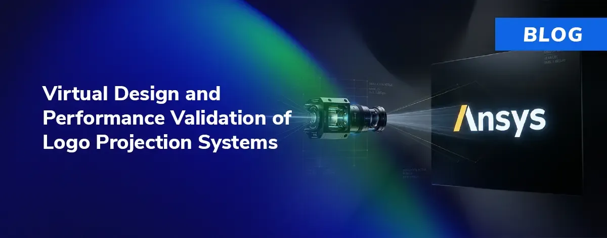 Logo projection system simulation in Ansys SPEOS