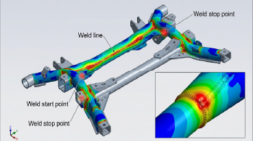 Weld Fatigue Evaluation of a Vehicle Subframe Using Ansys Design Life