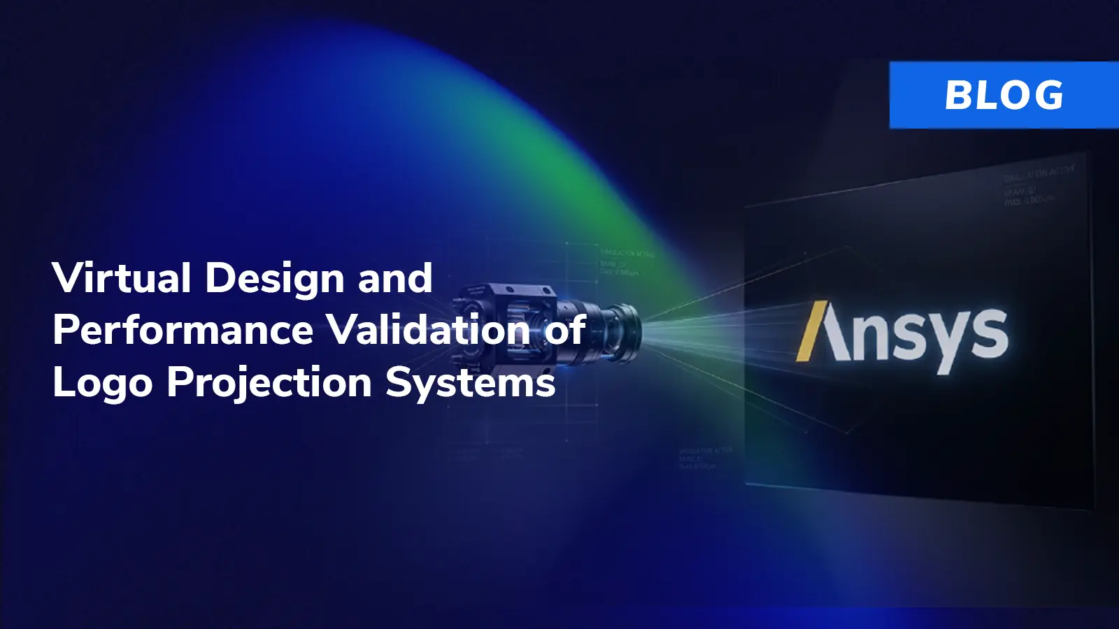 Logo projection system simulation in Ansys SPEOS